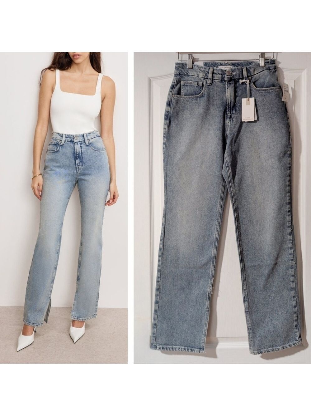 NWT Good American | Good Icon Straight In Indigo750 (2/26)